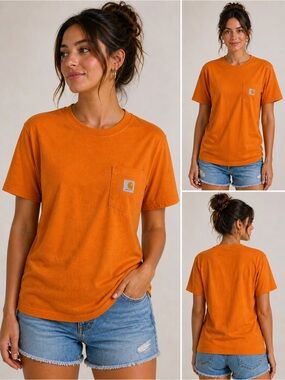 (A4) Carhartt Tencel Loose Fit Pocket T-Shirt Women’s Small Workwear Tee NWT